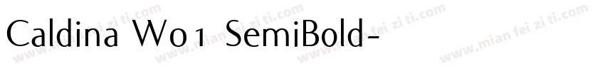 Caldina W01 SemiBold字体转换